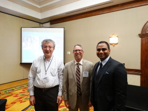 Dr. Taghi Khoshgoftaar, chairman of the IEEE Conference with Dr. Gary Levin and Dr. Sirish Mulpura